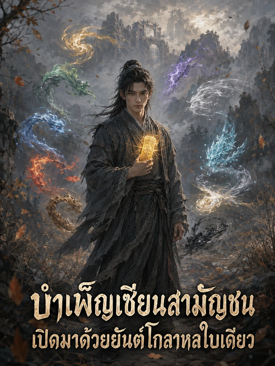 ปก บําเพ็ญเซียนสามัญชน เปิดมาด้วยยันต์โกลาหลใบเดียว