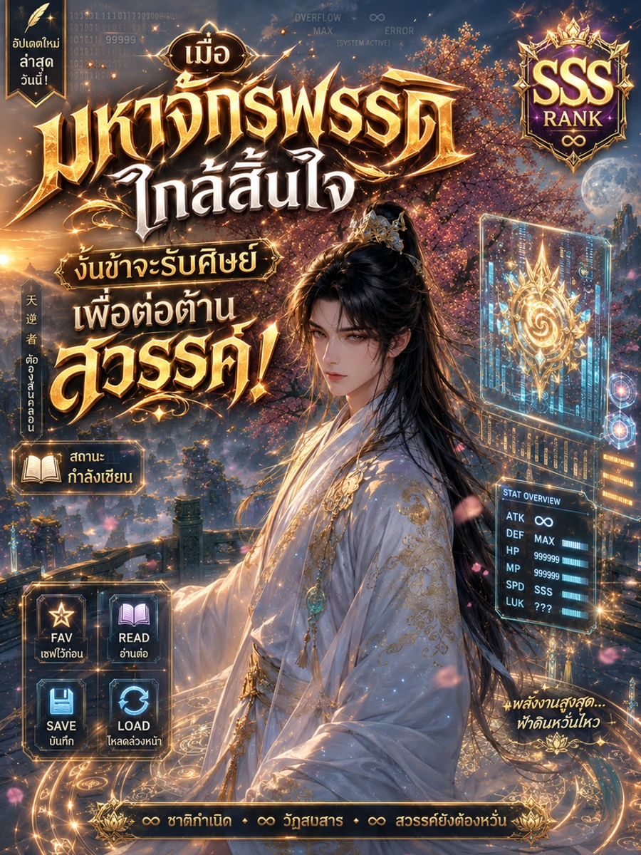 ปก เมื่อมหาจักรพรรดิใกล้สิ้นใจ งั้นข้าจะรับศิษย์เพื่อต่อต้านสวรรค์!