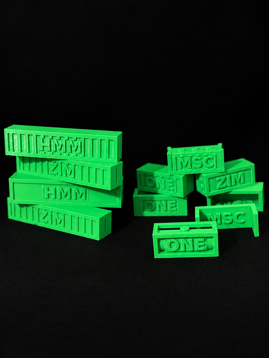 Miniaturas de Containers Marítimos - Conjunto de 12 Modelos