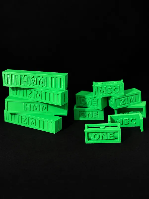 Miniaturas de Containers Marítimos - Conjunto de 12 Modelos