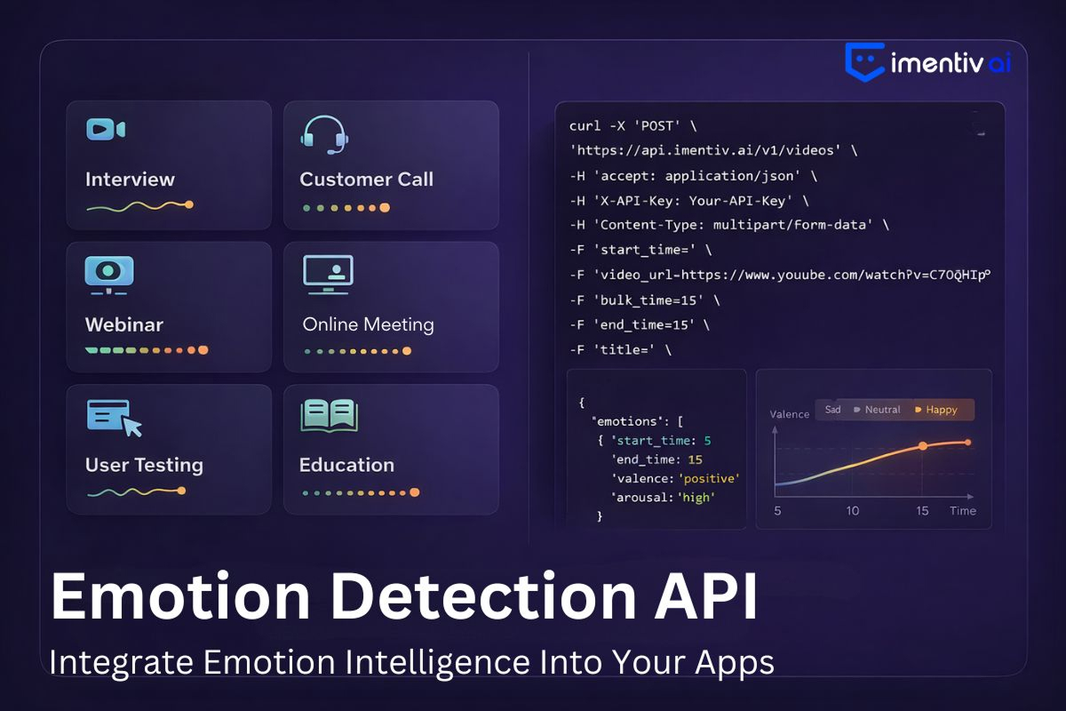 AI API for Emotion Detection: How to Get Started with Imentiv AI’s Emotion API Suite