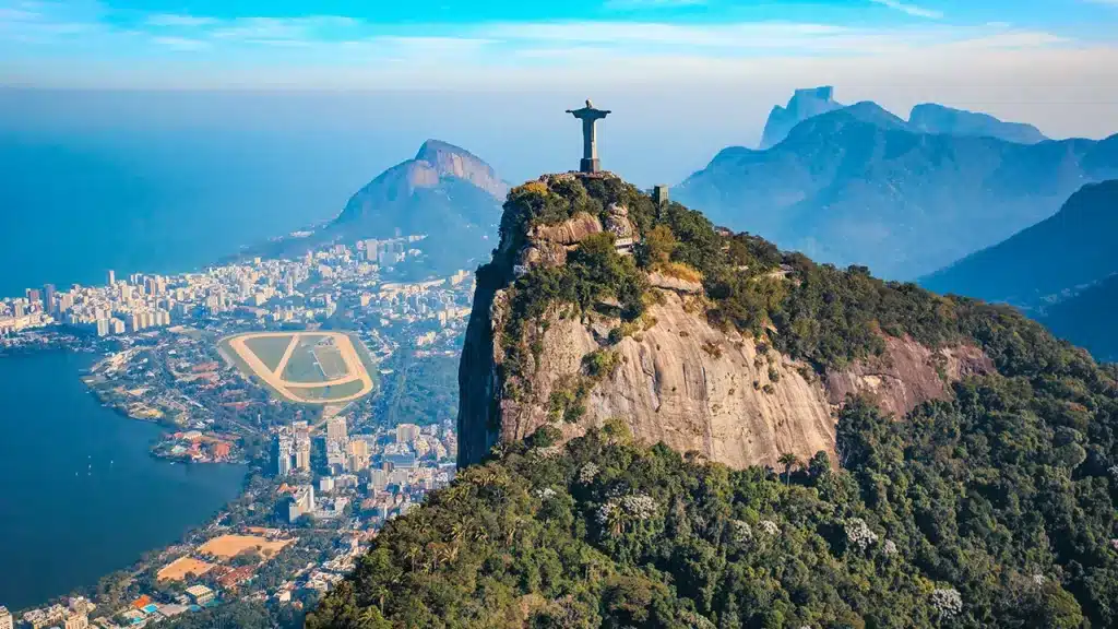 Brazil's Treasures — Rio skyline and Amazon rainforest