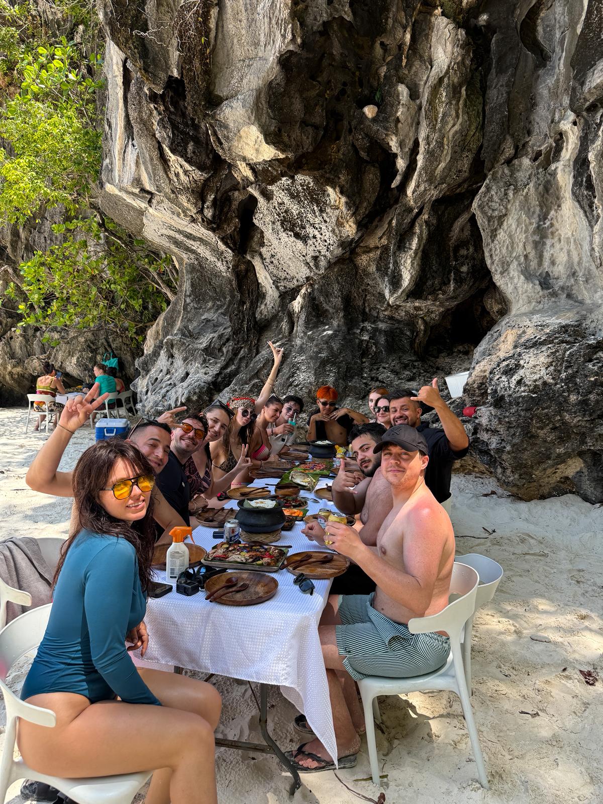 Group trip moment