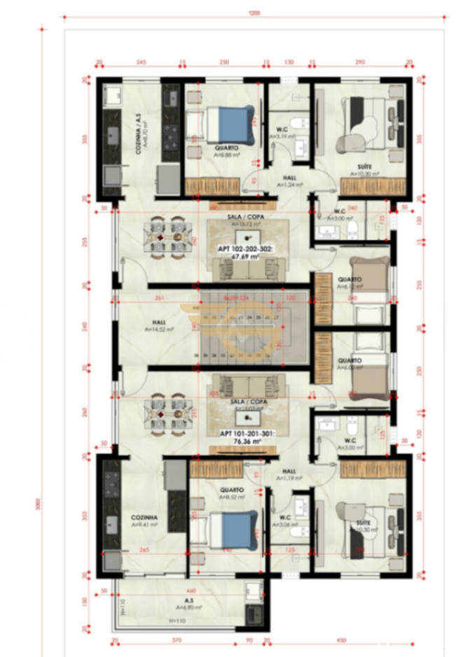 Foto de Apartamento Novo à Venda na Planta – Bairro Bethânia
