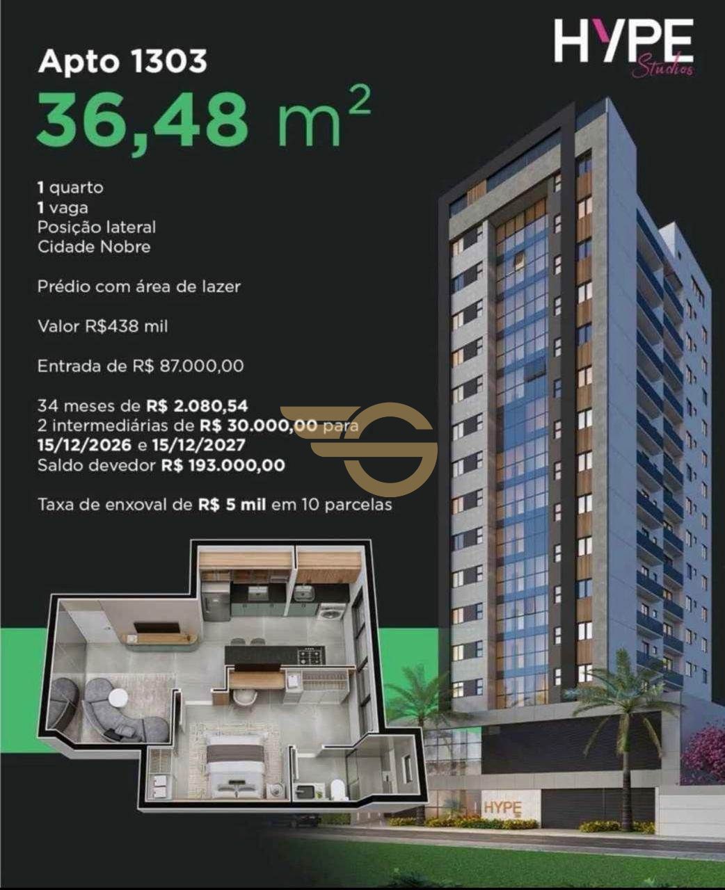 Foto de Apartamento à Venda na Planta, Hype Studios
