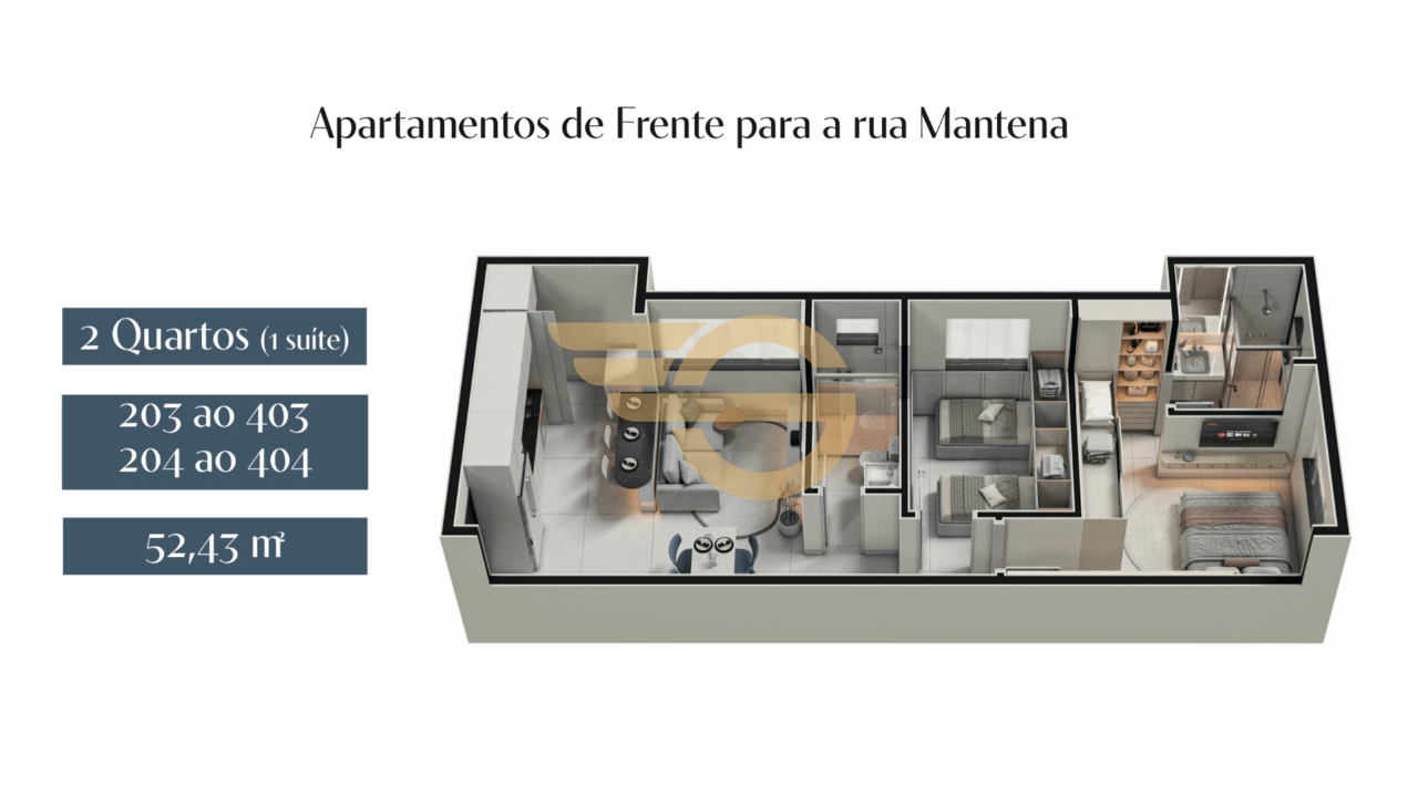 Foto de Lançamento Essenza do Itamarati - Apartamento na Planta no Tiradentes - 2 Quartos, Elevador e 1 Vaga