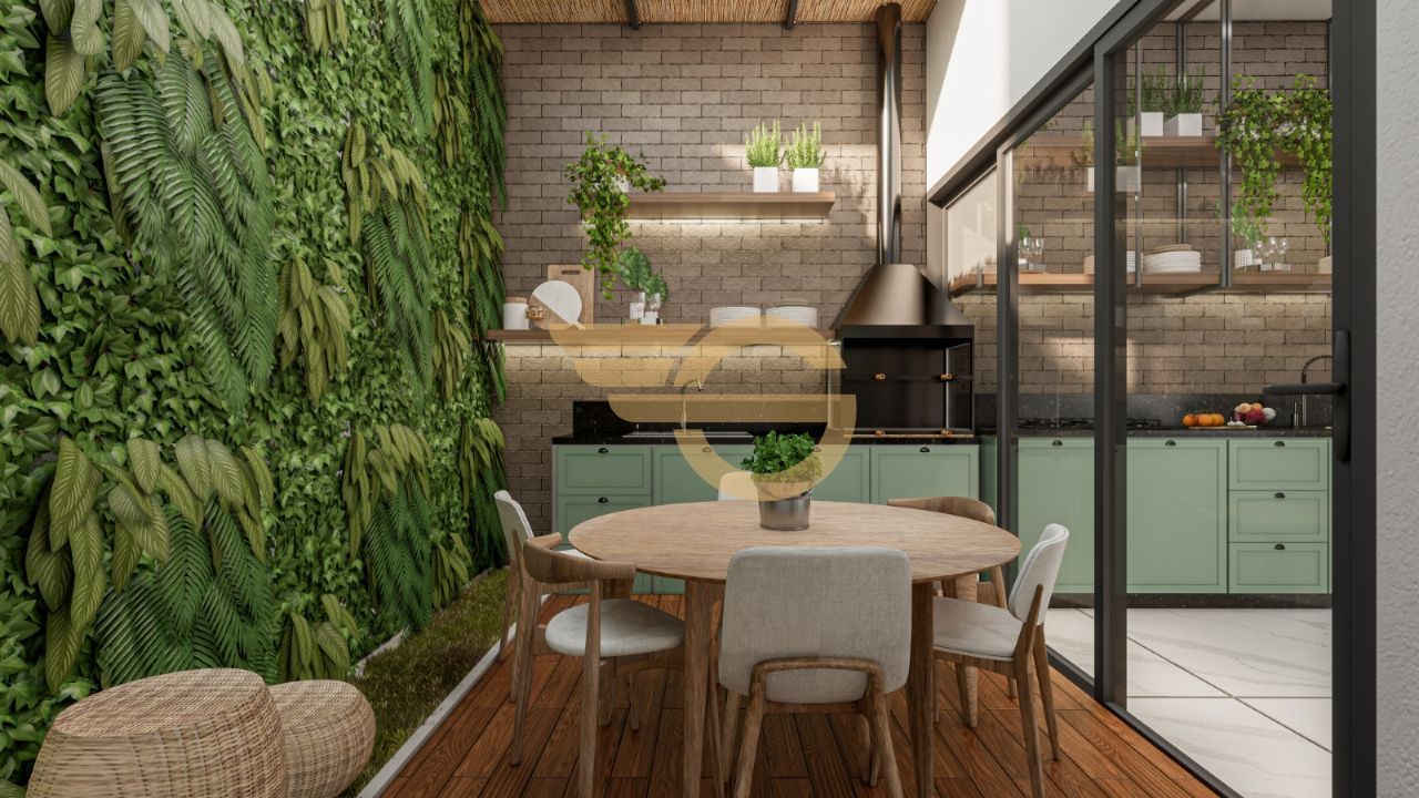 Foto de Moderna Casa no Belvedere Fabriciano | Varanda Gourmet