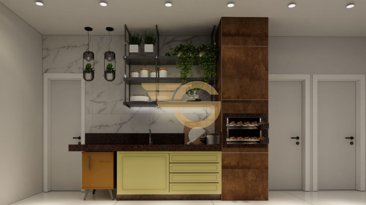 Foto de Moderna Casa no Belvedere Fabriciano | Varanda Gourmet