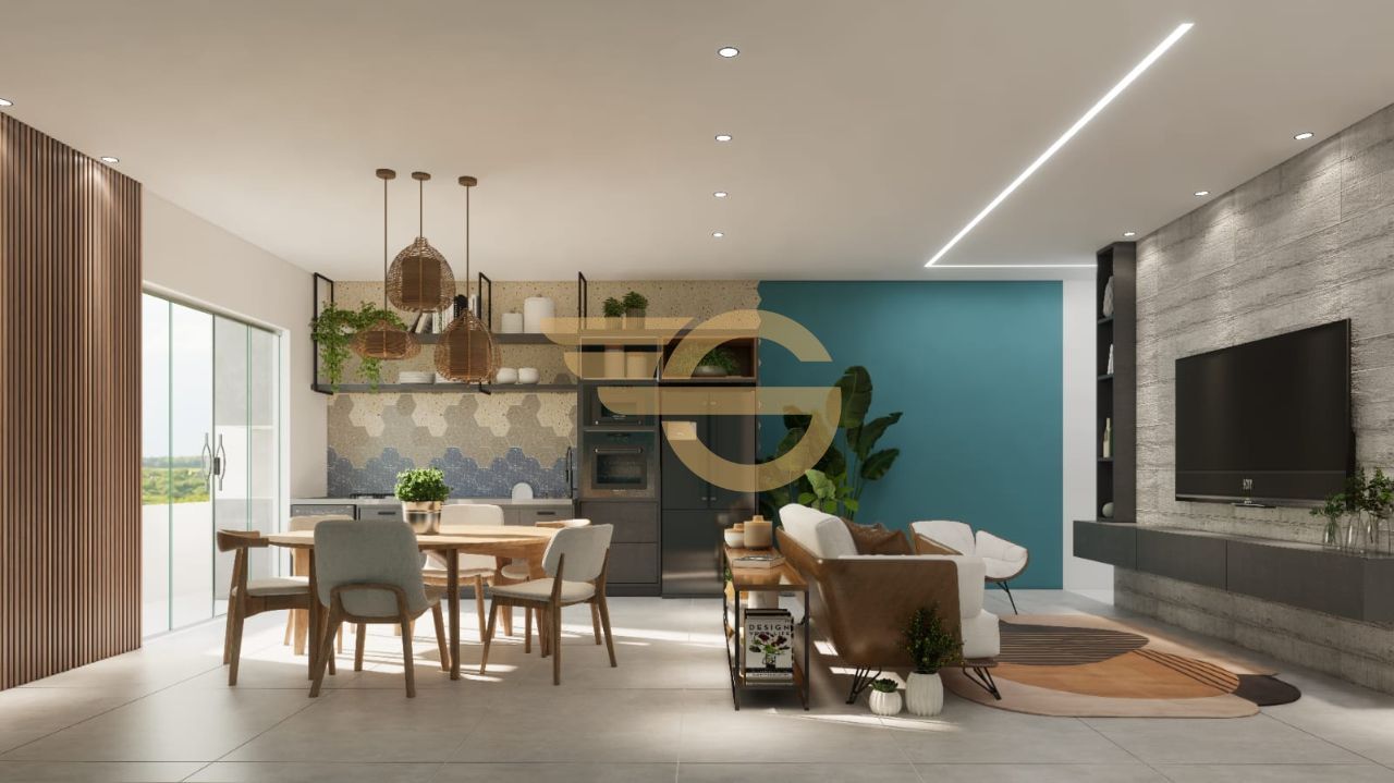 Foto de Moderna Casa no Belvedere Fabriciano | Varanda Gourmet