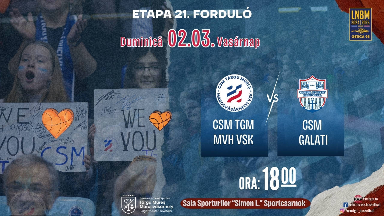 CSM TGM MVH VSK vs. CSM GALATI • 03.02 - 18:00