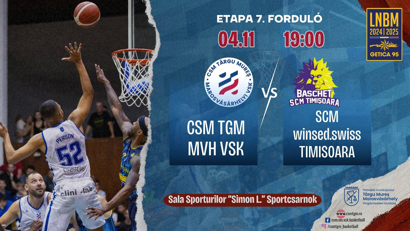 CSM TGM MVH VSK vs. SCM winsed.swiss TIMISOARA | LNBM I. szakasz - 7. forduló