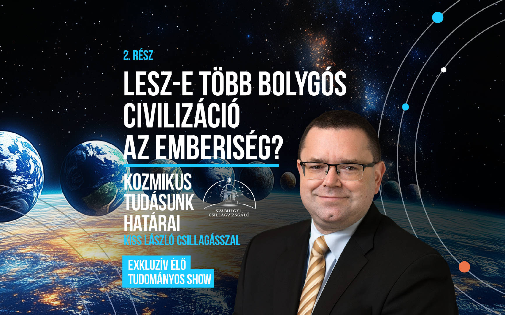 Kozmikus tudásunk határai és az emberiség jövője - NAGYKANIZSA - Lesz-e több bolygós civilizáció az emberiség - Dr. Kiss László