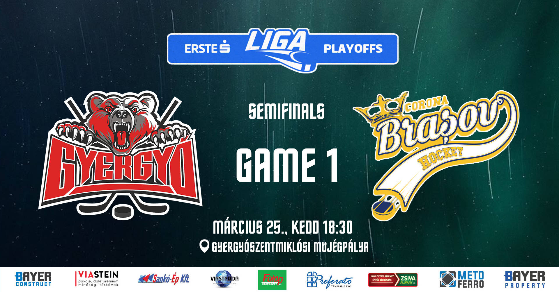 GAME 1: Gyergyói Hoki Klub - CSM Corona Brasov