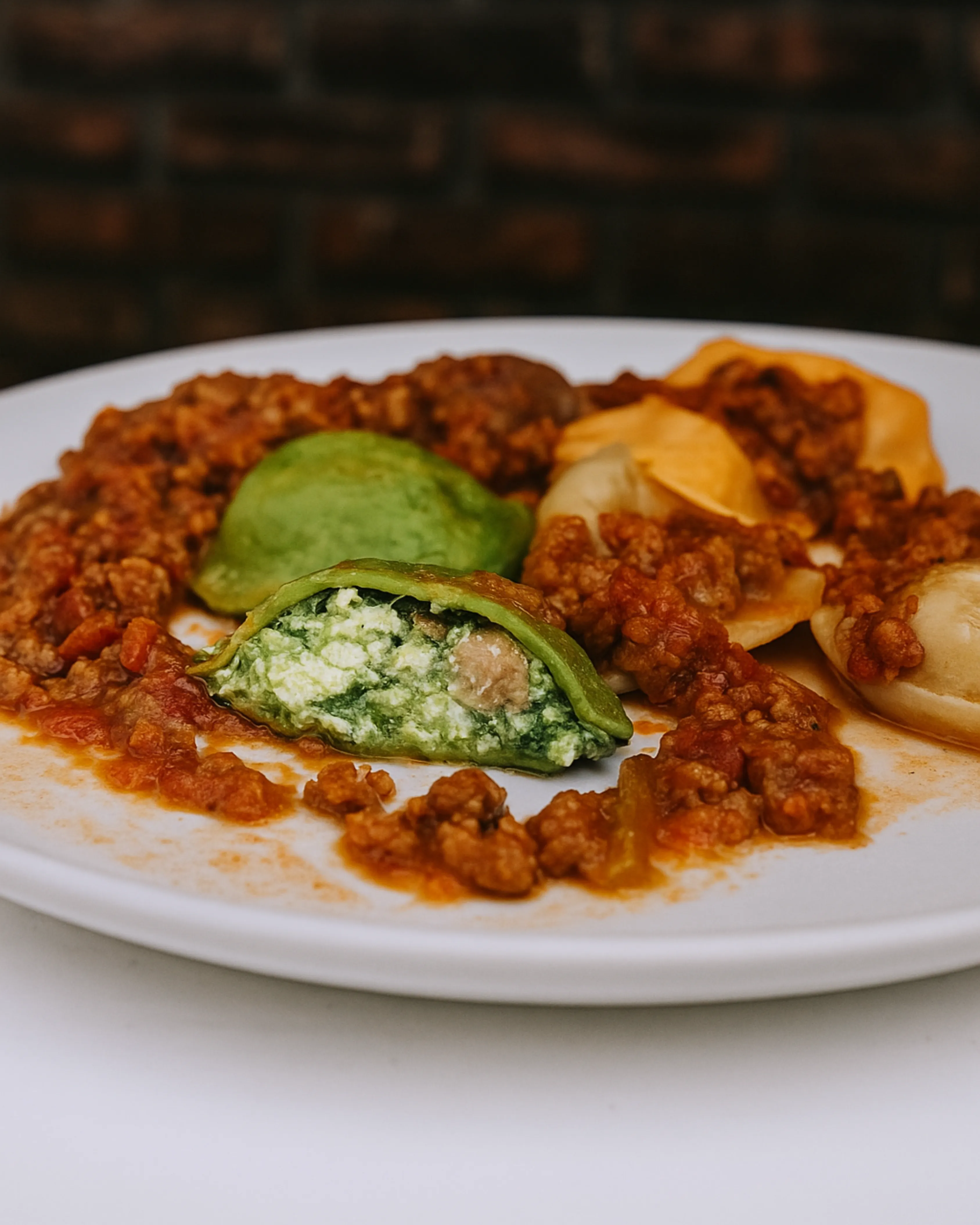 Sorrentinos Verde Suave caseros artesanales