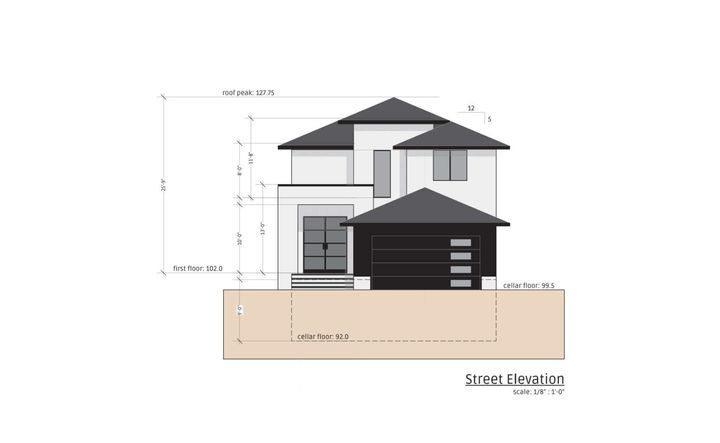 17 Wight Pl. Tenafly - STREET ELEVATION (1)
