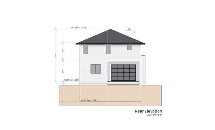 17 Wight Pl. Tenafly - REAR ELEVATION (3)