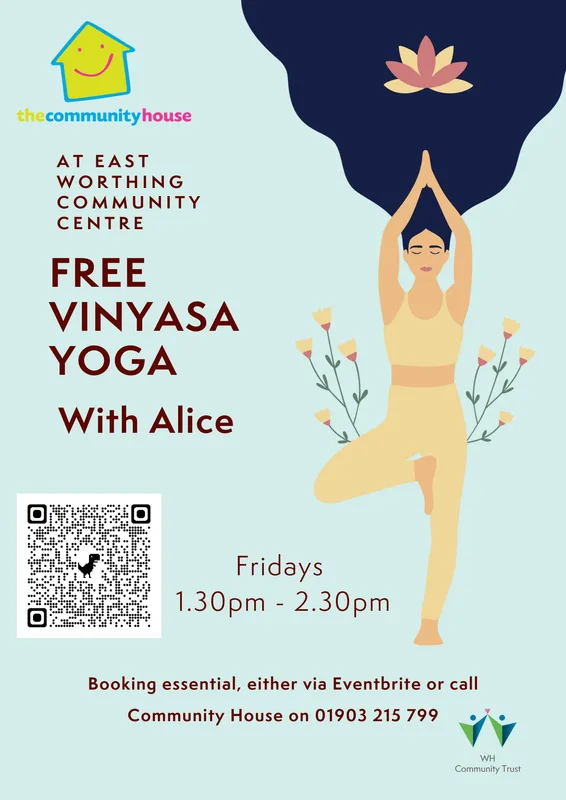Free Community Vinyasa Yoga provided by Worthing Homes' Community House