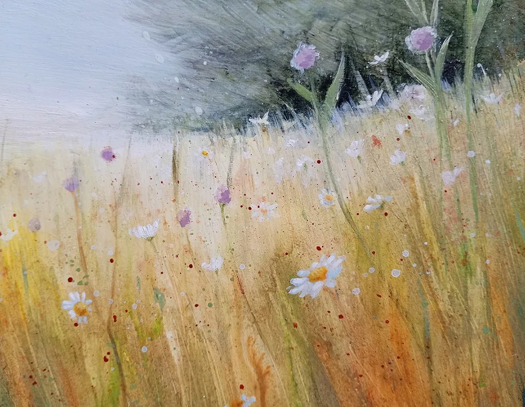 Wildflower Meadow in Mixed Media