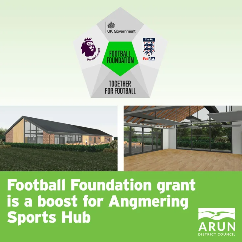 Arun District Council awarded funding towards Angmering Sports Hub