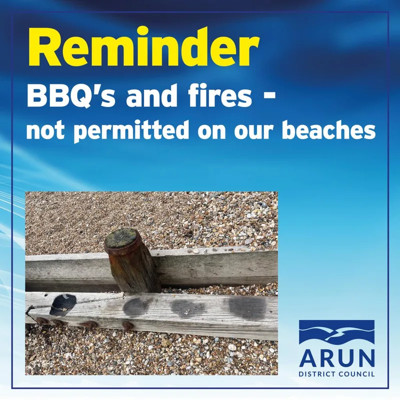 BBQs are not permitted on any beaches in Arun
