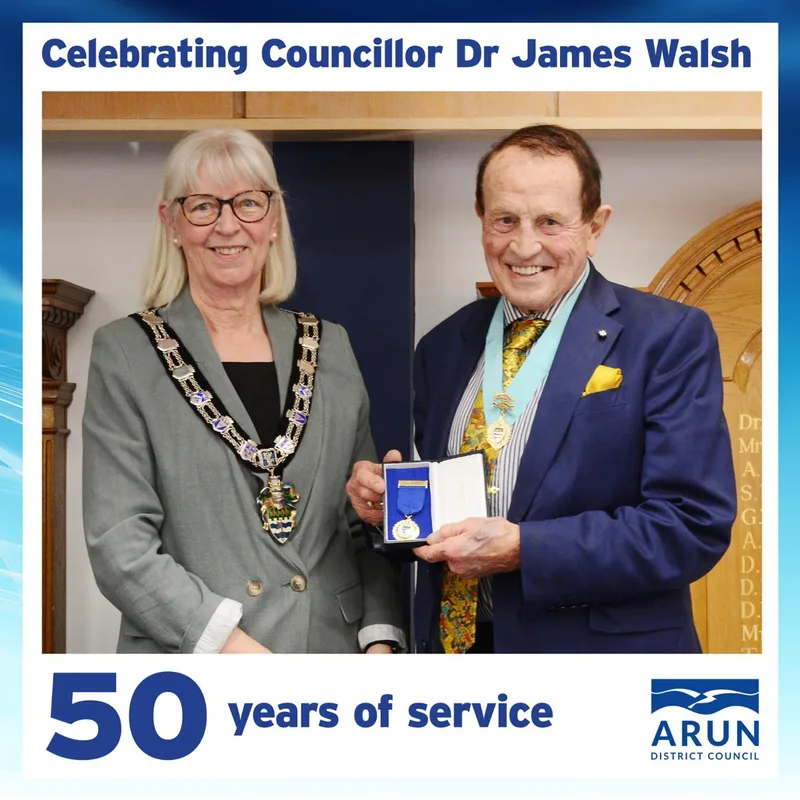 Councillor James Walsh – 50 Years of Service Award