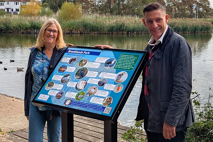 Discover Brooklands Park's birds with new identification panel