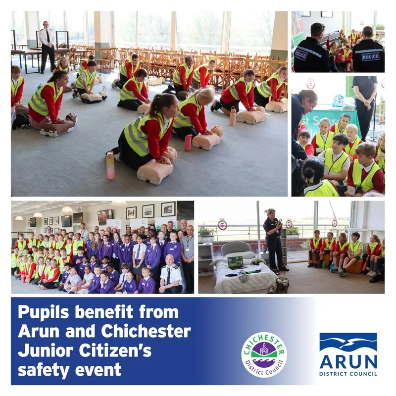 Hundreds of pupils get hands-on advice in joint Arun and Chichester safety event