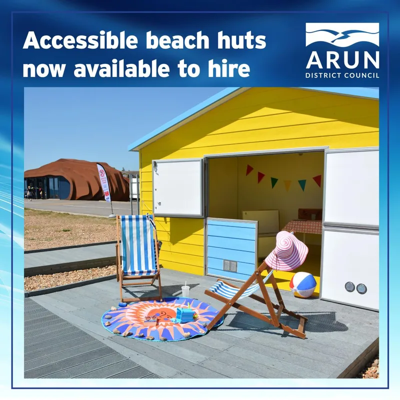 Make the most of the seaside - accessible beach huts available for hire in Littlehampton