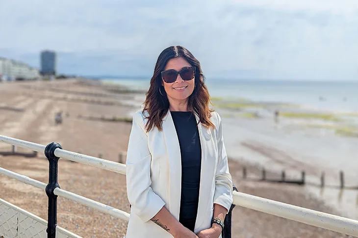 Cllr Caroline Baxter on Worthing Pier