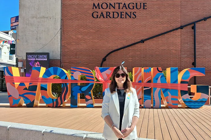 Montague Gardens - Cllr Caroline Baxter, the leader of Worthing Borough Council, at the opening event (05-09-2026)