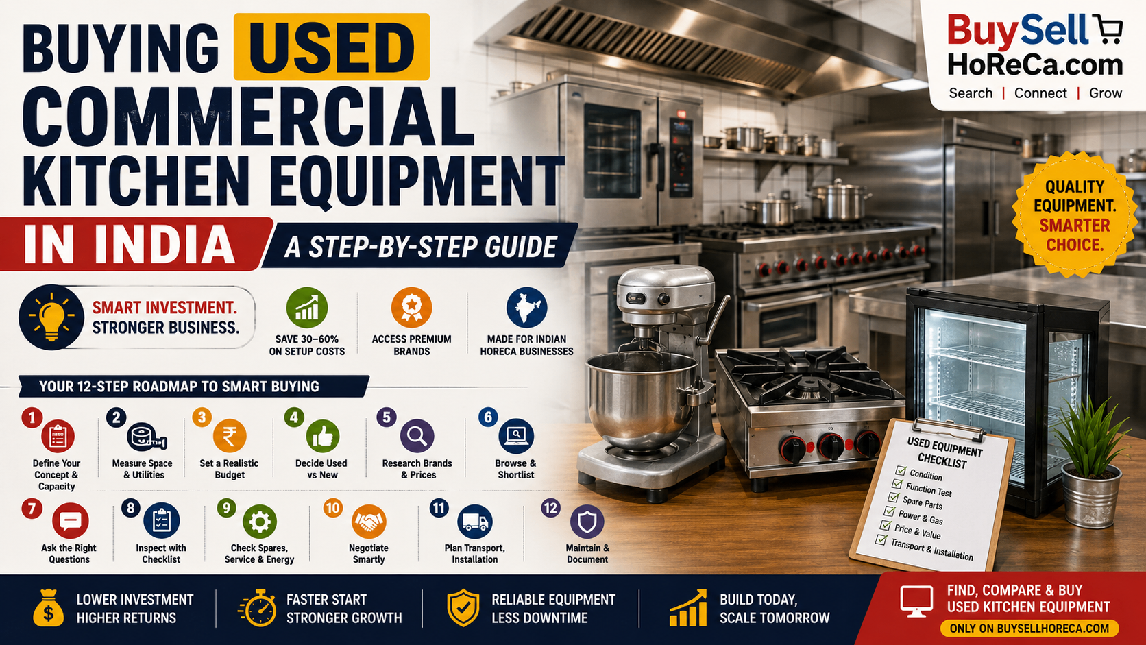 Buying Used Commercial Kitchen Equipment in India – A Step-By-Step Guide