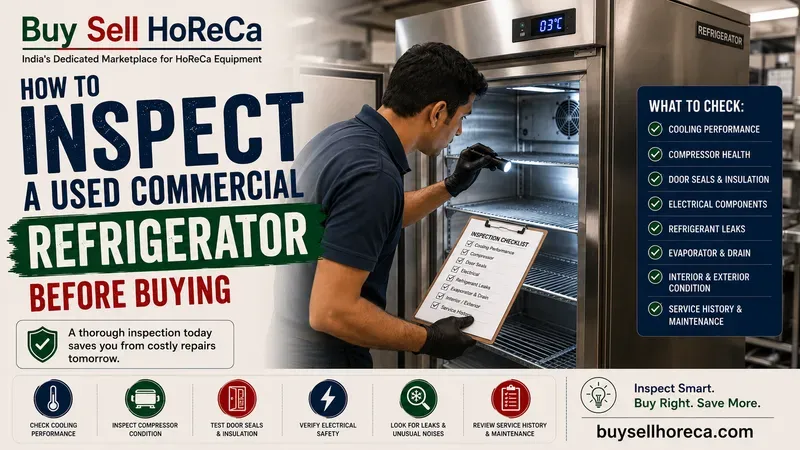 Step-by-step inspection guide for buying a used commercial refrigerator in India