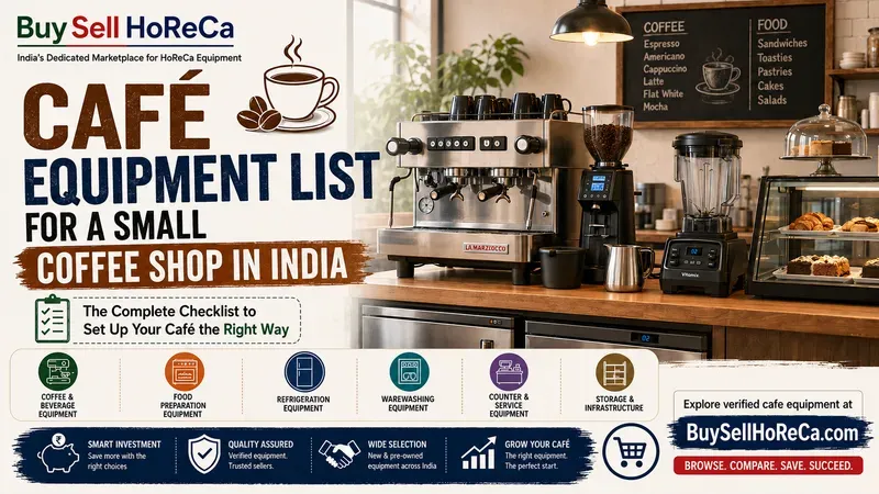 Café Equipment List for a Small Coffee Shop in India