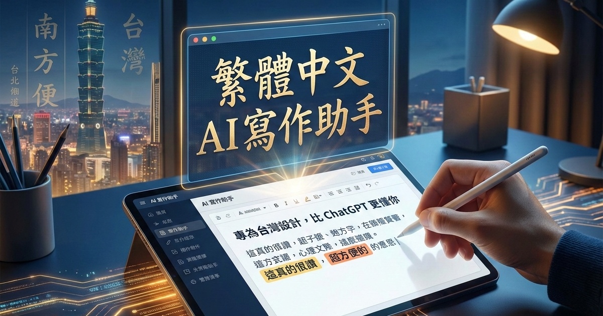 繁體中文 AI 寫作助手