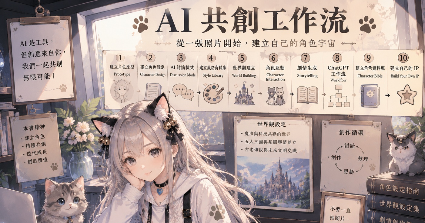AI 繪圖×角色創作教學/AI角色創作與設計教學/AI共創工作流/方法論/附AI共創方法論研究報告/張珞喵-喵皇宇宙
