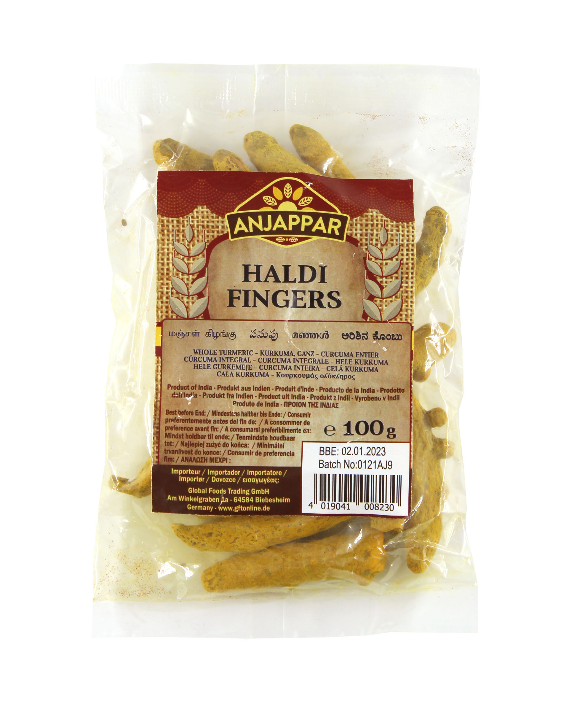 Anjappar haldi fingers 100g