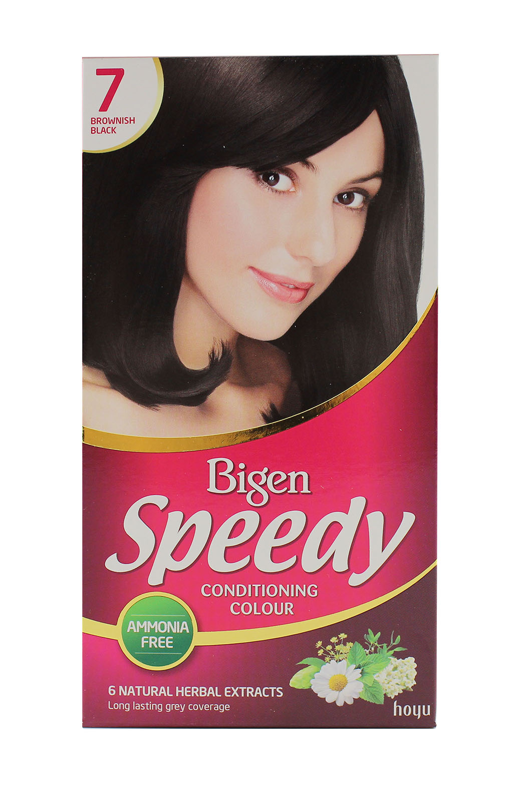 bigen - speedy fem brownish black 7