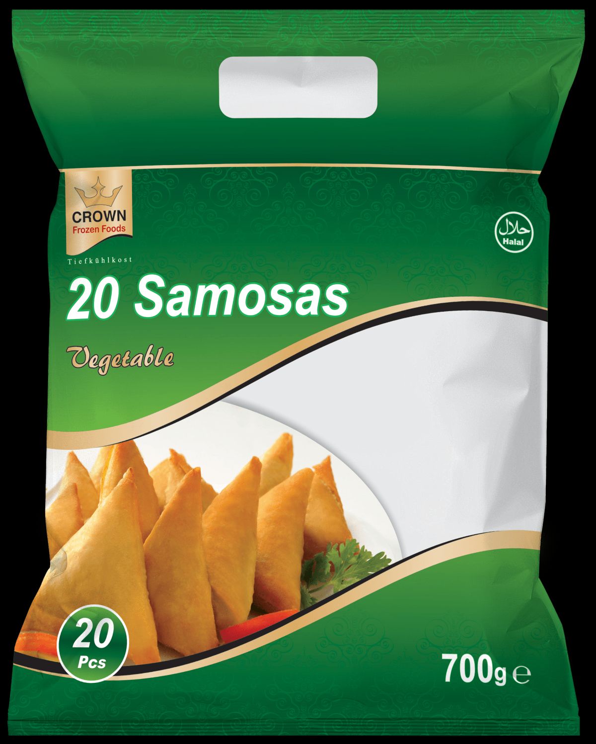 CROWN FROZ. SAMOSA VEGETABLE  (20 pc) 700g