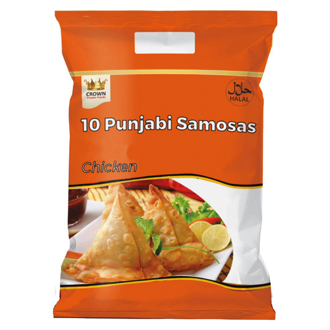 CROWN FROZ. PUNJABI SAMOSA CHICKEN (10 pc) 750g