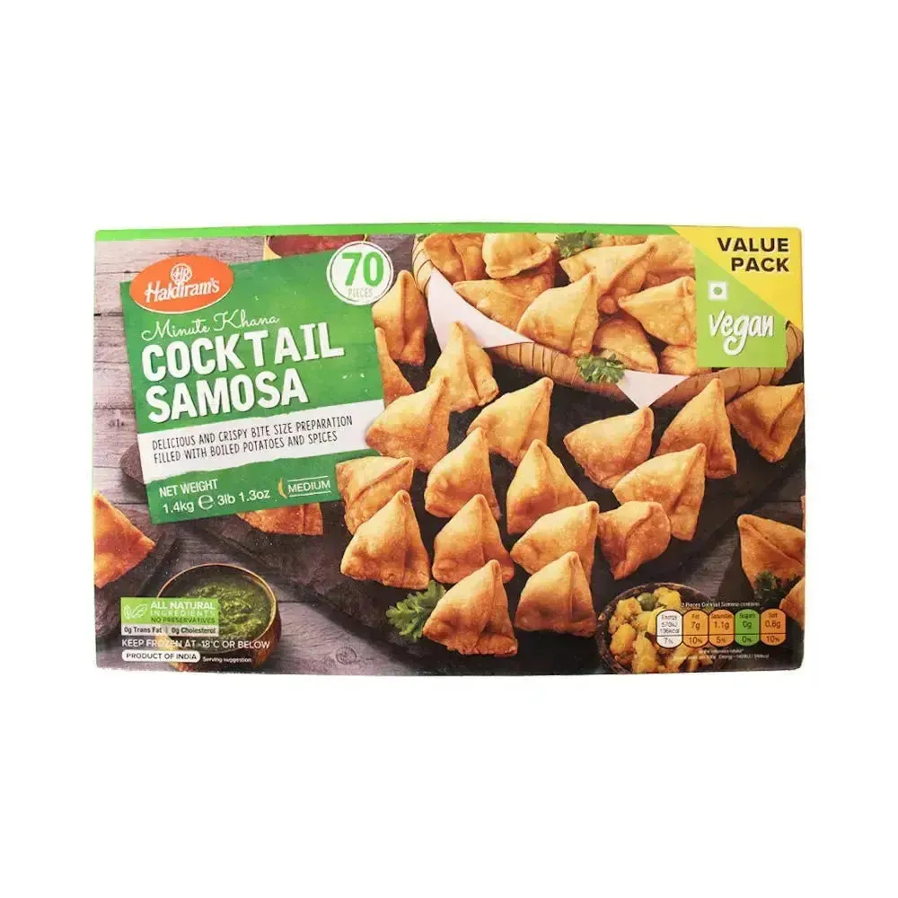 HALDIRAM FROZ. COCKTAIL SAMOSA (VEGAN) 1.4 kg