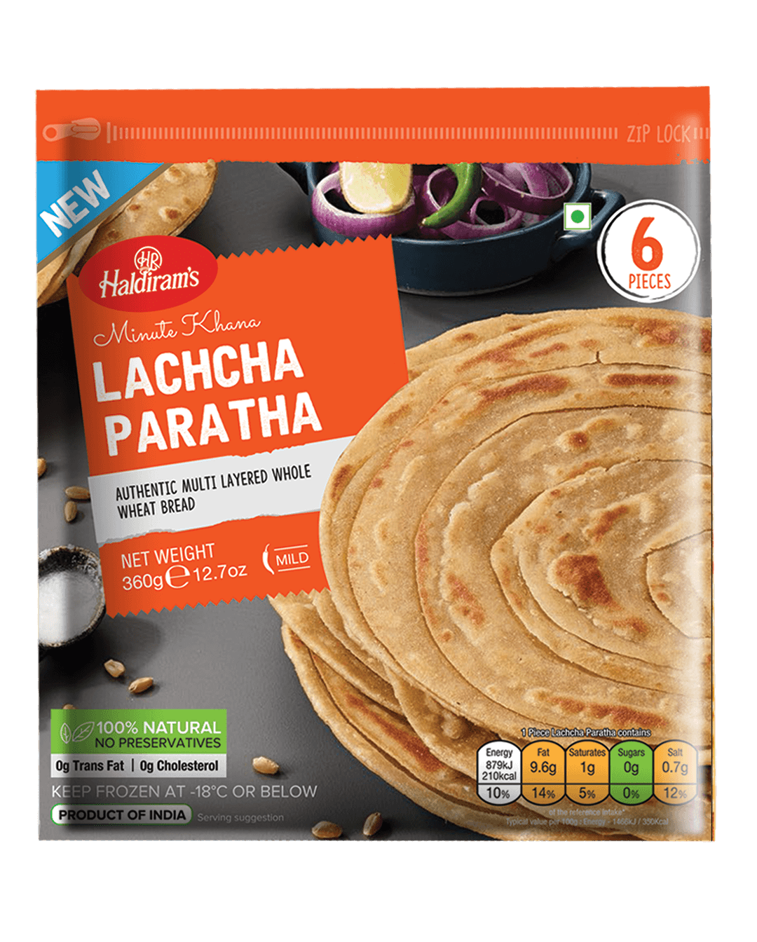 HALDIRAM FROZ. LACHCHA PARATHA 360g