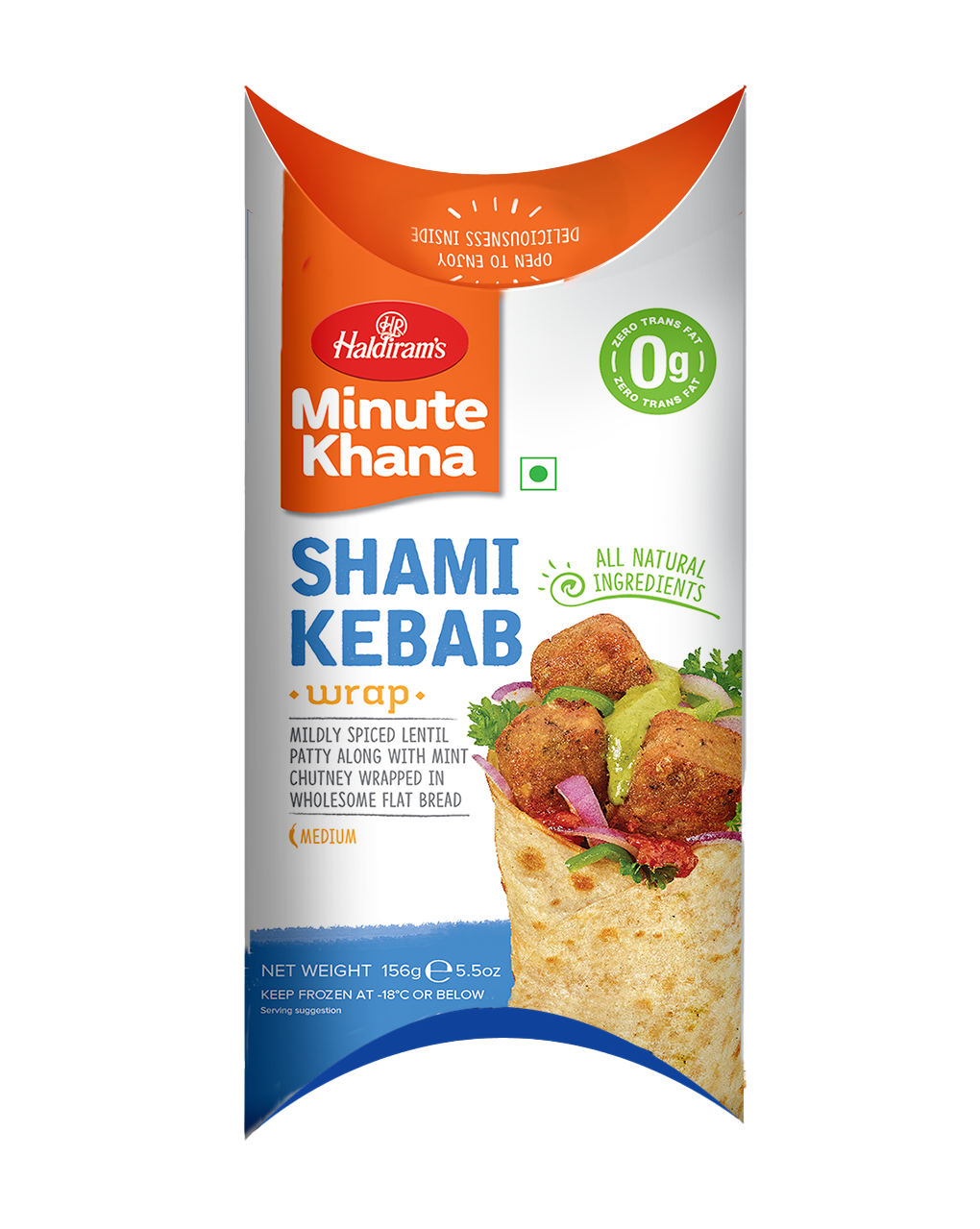 HALDIRAM FROZ. WRAP SHAMI KEBAB (VEGAN) 156g