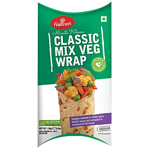 HALDIRAM FROZ.WRAP CLASSIC MIX VEG 156g