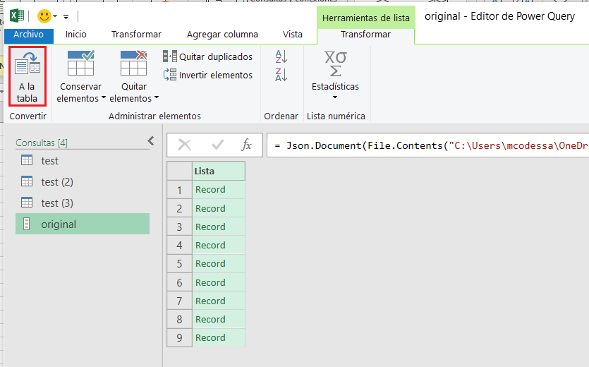 excel json 2