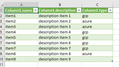 excel json 5