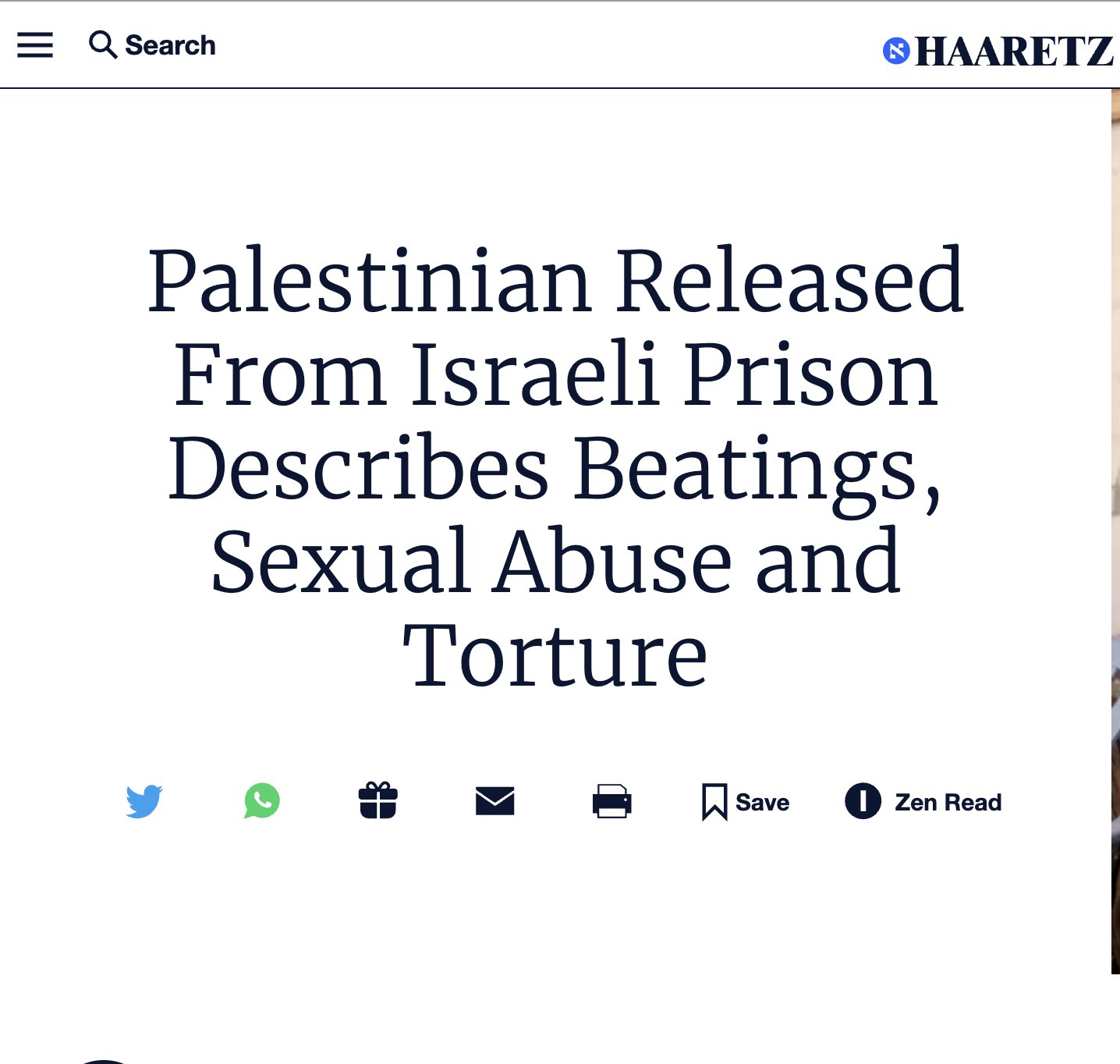 Palestinian Released From Israeli Prison Describes Beatings, Sexual Abuse and Torture