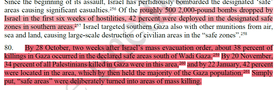 42% of bombs dropped were deployed on safe zones.