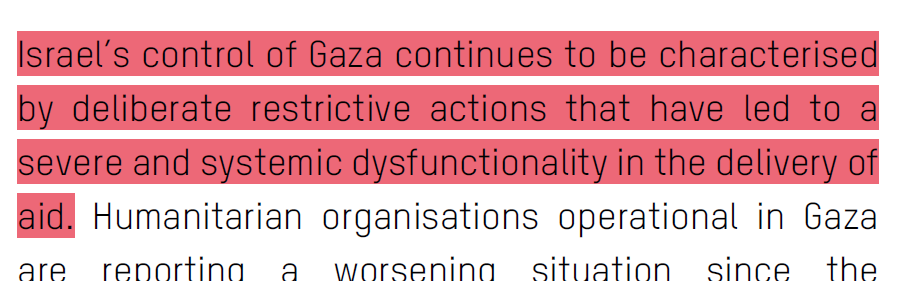 deliberate aid blocking