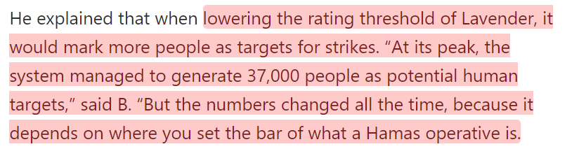 Lowering the threshold of Lavender so it would mark more targets. 