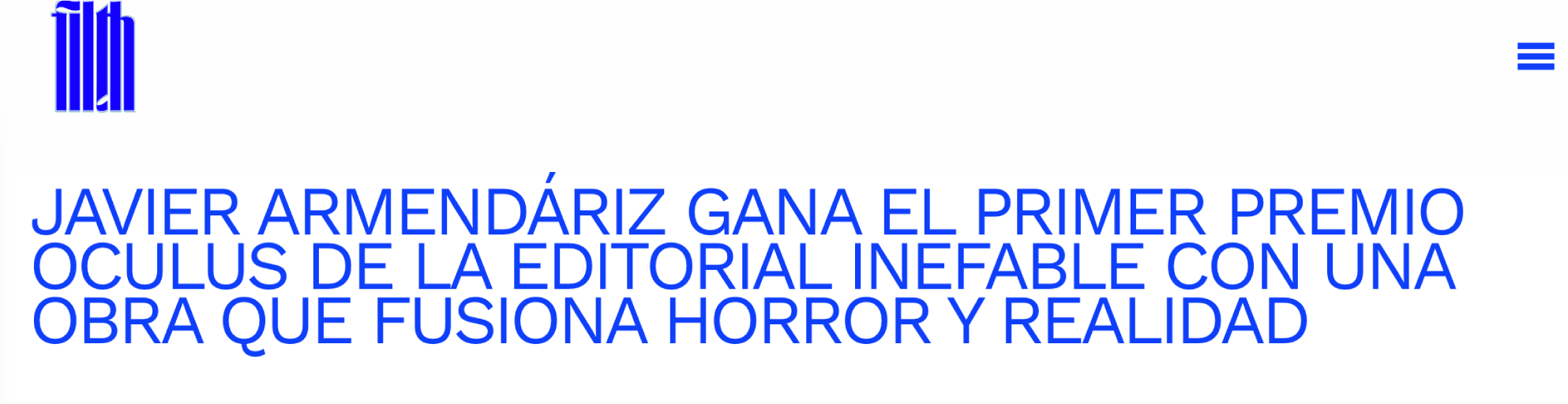 Javier Armendáriz gana el primer Premio Oculus de la Editorial INEFABLE con una obra que fusiona horror y realidad